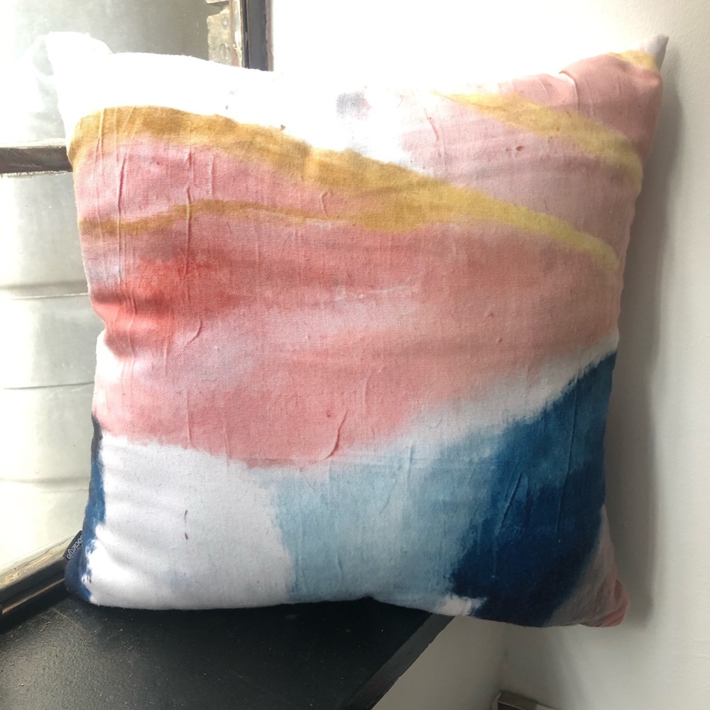 Society6 Exhale abstract throw pillow